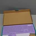 Wireless Keyboard and Mouse Combo, RGB Backlit, Rechargeable & Light Up Letters, Full-Size, Soft Typing, Sleep Mode, 2.4GHz Quiet Keyboard Set for Mac, Windows, Laptop, PC, Trueque (Purple)