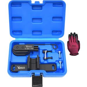 2801 Flywheel Holder Flex Plate Lock Tool & 7676 Oil Seal Repair Kit with Balance Shaft & Oil Pump Alignment Tool Set, Compatible with BMW N20 N26 Engines, with Case & Gloves