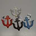 Notakia Vintage Rustic Cast Iron Nautical Anchor Design Wall Hooks Coat Hooks Rack, Decorative Wall Mounted Antique Shabby Chic Metal Towel Coat Hooks Hanger,Screws Included (4 PCS) (Mixed Color 4Pcs)