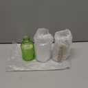 Small Clear Glass Apothecary Diffuser Decorative Bottles Vase Home Decorations Ornaments with Cork Lids ,Spice Container Spell Jars,Wedding, Set of 3 ,Antique /Vintage Style