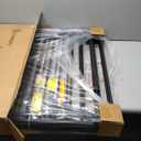 COMOMY 80" Extra Wide Baby Gate, Dog Gate for House Stairs Doorways Fireplace, Auto Close Pet Gate with Door Walk Through, 3 Metal Panels, Hardware Mounted Baby Fence Indoor Outdoor(30" Tall, Black)