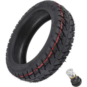 60/70-6.5 10-inch Rubber Explosion-proof Tubeless Tire + Straight nozzle Replace for Segway Ninebot Max/Max G30LP G30 G30E Electric Kick Scooter Wheel Parts