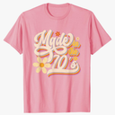 MadeIn The 70S Retro During 1970s Groovy Birthday T-Shirt M