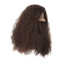 Qacf Long Curly Mens Wizard Mustache Wig Halloween Costume Cosplay Viking Fake Beard Wig