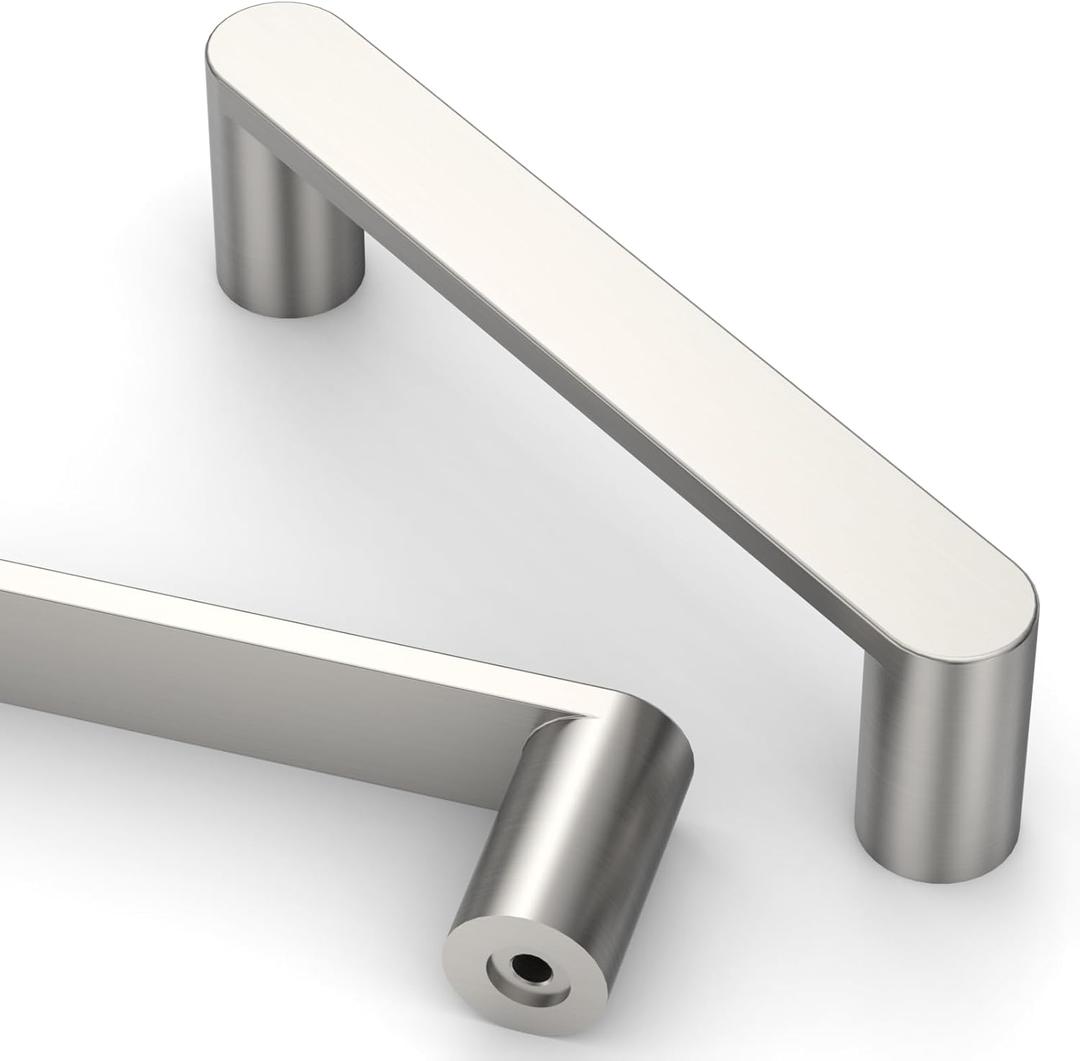 Asidrama 10 Pack 3.75 Inch(96mm) Brushed Satin Nickel Kitchen Cabinet Handles, Cabinet Pulls Kitchen Cabinet Hardware for Cupboard Drawer Pulls