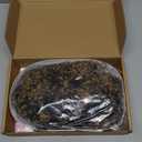 Honey Blonde Short Curly Wig with Bangs Ombre Dirty Blonde Highlight Curly Bang Wigs Kinky Curly Wig Glueless Synthetic Afro Wigs for Women Ready to Wear (6 Inch)