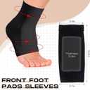Nuanchu 2 Pairs Padded Skate Socks Ice Skating Protection Socks Lace Bite Gel Pads Ankle Malleolar Sleeves Protection Guards for Front Foot Shin Achilles Tendon Heel