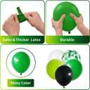 60 PCS Colorful Balloons Set with Confetti - Green, Black, White - 12 Inch Lime Green Balloons for Video Game Football Theme Party Kids Birthday Decorations