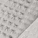 3 x 5D Embossed Designs Nail Art Stickers Decals Self Adhesive Nail Decals Black Bow Tie Mini Bowknot Line Nail Stickers Manicure Sliders for Women DIY Nail Art Decorations (02.Black Bow)