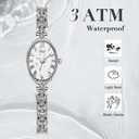 eYotto Small Dainty Watches for Women Adjustable Strap Quartz Dress Watch | Gold, Silver, Slim Bracelet, Easy Read, Roman Numerals, Alloy Steel, 3ATM Water Resistant, Elegant, Vintage, Gift for Women