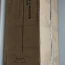 Plank+Beam Sereno Dining Chair, Set of 2, for Kitchen and Dining Table, Contemporary Upholstered Cushion Dining Chair, Pecan/ Ivory