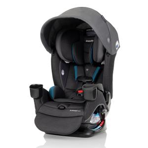 Evenflo All4Stages Slim Plus Canopy 4-in-1 Convertible Car Seat (Baker Gray), EXP: 05/35