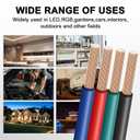 VIABRICO 100ft 22AWG 4pin RGB Wire Extension Cable, led Wire 22AWG Copper Clad Aluminum Copper Wire 12V/24V DC Cable, for RGB 3528 5050 Led Strip