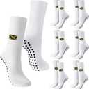 Cuffbow 6 Pairs Valentines Anti No Slip Soccer Socks Gifts Crew Pilates Athletic Souvenirs Socks for Sports Men Women