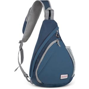 ZOMAKE Sling Bag for Women Men, Small Crossbody Sling Backpack, Mini Water Resistant Shoulder Bag (Navy Blue)