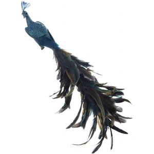 Kurt Adler 18-Inch Decorative Feather Peacock with Clip