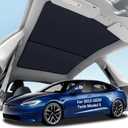 Bestview Roof Sunshade Sunroof Rear Window Sunshade for 2015-2020 Tesla Model S,Glass Sunroof Shade Window Insulation UV & Heat Protection, Upgraded Double-Layer Design Sun Shade Won't Sag