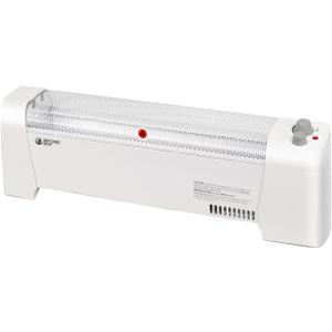 Electric Baseboard Heater, 1500W Convection Heater with Adjustable Thermostat and Overheat Protection, Slient Operation for Indoor Use, White