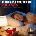 Eyekepper Red Lens Blue Light Glasses Men,Fitover Blue Light Blocking Glasses Women, Red Light Glasses Eye Protection - Black