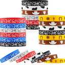 Gejoy 200 Pieces Western Party Bracelets Rubber Bracelets Silicone Stretch Wristbands for Western Themed Parties Birthday Parties