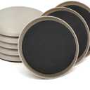 Sliders for Carpet 3-1/2", 8 PCS Furniture Movers, Heavy Duty Moving Pads, Chair Leg Floor Protectors, Reusable - Move Easily - Beige