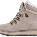 WHITE MOUNTAIN Women's Shoes Tamasha Lace-Up Hiker Bootie (7.5, Ice/Fabric)