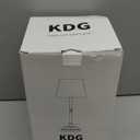 KDG Cordless LED Table Lamp Set of 2, Portables Fabric Shade Desk Lamps, 5000mAh Rechargeable Battery Powered Lighting, Dimmable Light for Dining Room, Bedroom, Bedside,Night Light, Balcony (Black)