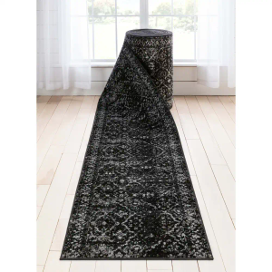 Runner 30 Inches Wide Zazzle Vintage Stair Long Runner Rug - 10 Feet - Black - Runner
