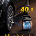 Heavy-Duty 160 PSI Tire Inflator Portable Air Compressor, 1 Min Fast Inflation Cordless Portable Air Pump with Digital Pressure Gauge & LED Light, Electric Tire Pump for Car, SUV, Bike, Ball