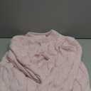 Saodimallsu Womens Cable Knit Cardigan Sweaters Long Sleeve Button Down Crewneck Casual Loose Fall Sweater Coats (Large, Pink)
