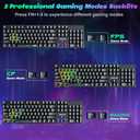 Redragon Mechanical Gaming Keyboard Wired, 11 Programmable Backlit Modes, Hot-Swappable Red Switch, Anti-Ghosting, Double-Shot PBT Keycaps, Light Up Keyboard for PC Mac