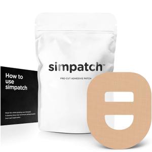 SIMPATCH Adhesive Patch for Omnipod with Strap - Pack of 25 (Tan), 25 Count