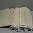 SpaceAid 2 Pack Over The Door Organizer with 5 Large Pockets and 10 Mesh Side Pockets, 5 Layers Door Organizer Hanging with Clear Window for Bedroom, Bathroom, Pantry and Nursery, Beige