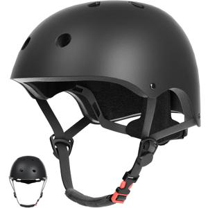 67i Kids Bike Helmet Toddler Helmets for Ages 3-8 Years Old Girls Boys Kid Adjustable Skateboard Bicycle Helmets Multi-Sport Ventilation Skateboarding Cycling Scooter Roller Skate Helmet (Small, Black)