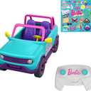 Barbie Hot Wheels RC SUV, Remote-Control Vehicle That Fits 2 Fashion Dolls & Accessories, Includes Kid-Applied Stickers for Customization