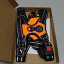 PHOEPET No Pull Dog Harness Medium Reflective Front Clip Vest with Handle,Adjustable 2 Metal Rings 3 Buckles,[Easy to Put on & Take Off](M, Orange)