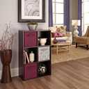 ClosetMaid Cubeicals 6 Cube Storage Shelf Organizer Bookshelf, Stackable, Vertical or Horizontal, Easy Assembly, Wood, Chocolate Finish