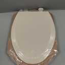 Bemis 1500EC 146 Almond Elongated Molded Wood Toilet Seat with Easy-Clean & Change Hinge