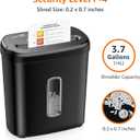 Amazon Basics 8-Sheet High Security Cross Cut Paper and Credit Card Shredder with P-4 Security, Auto Shut-off, Black