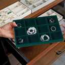 Velvet Green Jewerly Organizer 12 Grids
