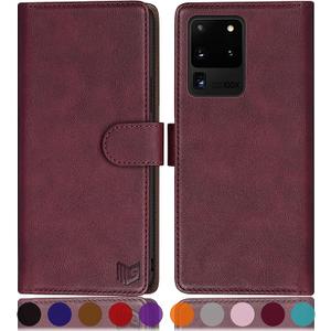 SUANPOT for Samsung Galaxy S20 Ultra 6.9"(Non S20/S20+) Leather Wallet case with RFID Credit Card Holder Flip Folio Book Magnetic Cover