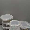 BAYZZ 30 Piece Glass Food Storage Containers Set, Glass Meal Prep Containers with Lids, Airtight Lunch Box, BPA-Free, Microwave, Freezer & Dishwasher Safe,White