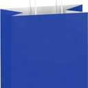 Mlyta 100 Pack 8x4.75x10 Inch Medium Royal Blue Kraft Paper Gift Bags with Handles Bulk for Goodie, Party Favor Brithday Grocery Shopping Business Wedding Retail Craft Treat To Go, Merchandise Sacks