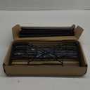 4 Tier Spice Rack Organzier, Spice Rack for Cabinet, Adjustable Depth Seasoning Shelf for Countertop, Pantry, Seasoning Organizer, Metal, Black (2 Pack)