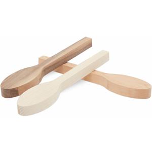 3 Pieces Blank Wood Carving Spoons for Whittling, Basswood, Cherry Wood, Walnut Wood, 10.3 Inches