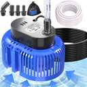Pool Cover Pump above Ground, Submersible Water Sump Pump Swimming Water Removal Pumps,Submersible Pump for Pool Draining,Pool Pump 16FT Drainage Hose,25 FT Extra Long Power Cord, 850 GPH,4 Adapters
