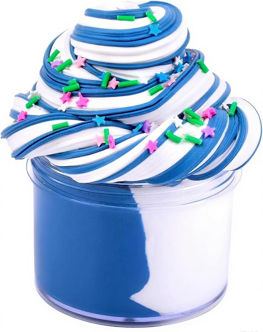 Generic Blue Butter Slime, Super Soft & Non-Sticky, DIY Slime Kit for Girls & Boys, Kids Party Favors, Toy