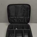 Relavel Travel Makeup Train Case Makeup Cosmetic Case Organizer Portable Artist Storage Bag with Adjustable Dividers for Cosmetics Makeup Brushes Toiletry Jewelry Digital Accessories Black (Small)