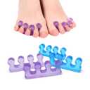 SUNFATT Toe Separators for Pedicure,Toe Separators for Women,Pedicure Toe Spacers for Separating Toenails or Nails,Easy Finger and Toenail Polish Grooming,Soft Gel Toe Spacers Pedicure Kit.(2 Blue Pieces)