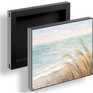 KornerBatl 16.5x21 Small Wall Safe Cover, Sliding Picture Frame For Hiding Mini Wall Safe & Electrical Boxes, Smooth Glide Mechanism, Perfect for Compact Spaces